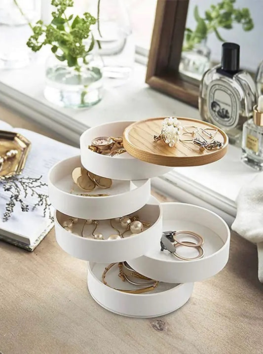 Nordic Rotating 5-Layer Jewelry Box - Dream Home Finds