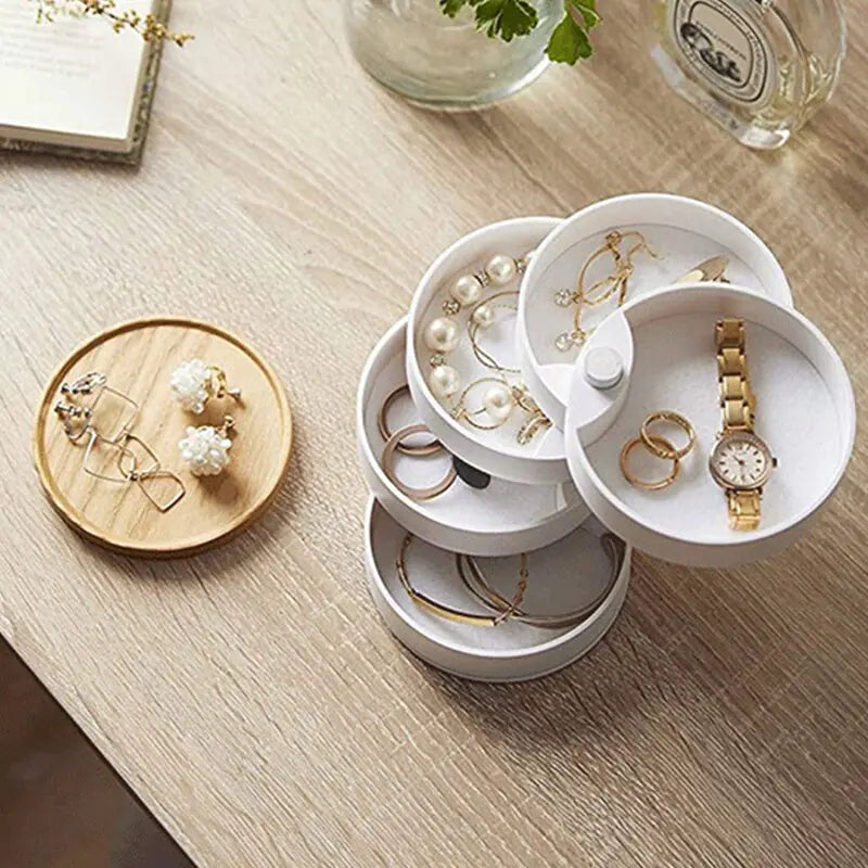 Nordic Rotating 5-Layer Jewelry Box - Dream Home Finds