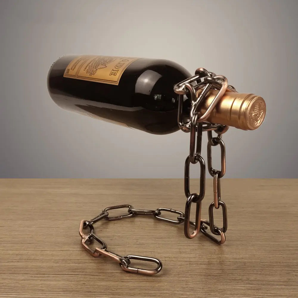 Metal Chain Hanging Wine Rack - Dream Home Finds