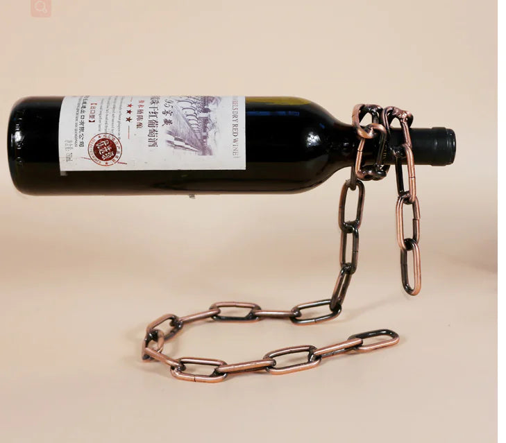 Metal Chain Hanging Wine Rack - Dream Home Finds